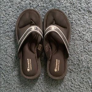Black Champion flip flops